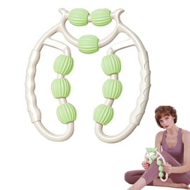 Massage Roller Legs 9Räder - Lipedema Massager with Stainless Steel Wheels for Lymphatic Drainage, Anti-Cellulite on Legs/Arms, Spring Core Steel Axle, Cellulite Massager-D