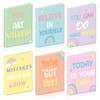 6 Pack Pastel Inspirational Quotes Book Cover Stretchable Reusable Jumbo