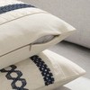 MIULEE Pack of 2 Boho Pillow Covers Navy Blue 20x20