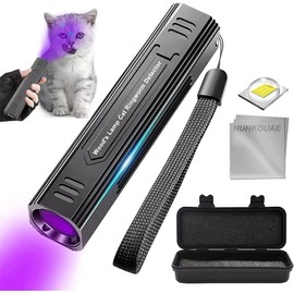 Wood's Lamp pet cat, dog Wood's Black light Flashlight cat Ringworm Detector,Doctor Pet Urine Detector,for Analyzing Skin Dog Cat Care Bed Bug Inspect.