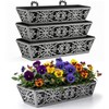 4 Pack 24 Inch Window Boxes Planter for Outdoor Plants