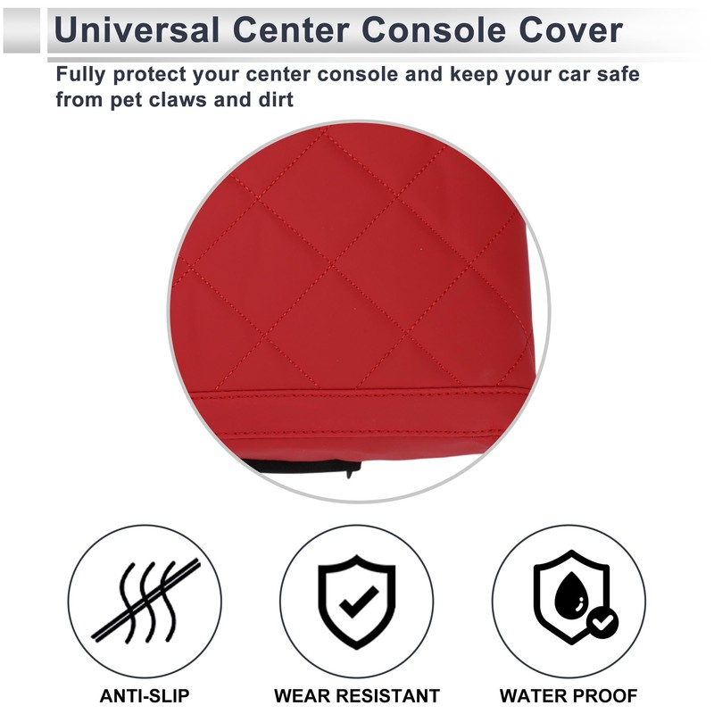 X AUTOHAUX Car Center Console Cover Car Armrest Cover 12.6"x7.87"x1.97"