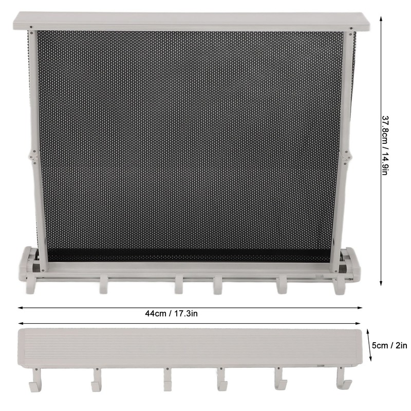 Retractable Clothes Drying Rack with Template Wall Mount Mesh Breathable