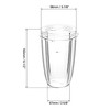 QWORK® 24OZ Juicer Cups Compatible with Nutribullet 600W 900W Blenders,