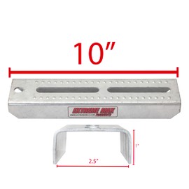 Extreme Max 3006.7032 10" Galvanized Swivel-Top Bunk Bracket with Hardware for 1.5" x 3" Trailer - 4-Pack