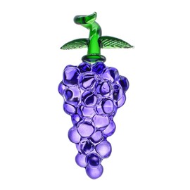 ZEERSHEE Crystal Purple Grape Figurine Handmade Glass Blowing Products Crystal Fruit Ornaments Glass Ornaments Suitable for Home Office Decoration