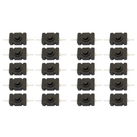 Pack of 20 Self-Locking Push Button Switches, KAN-28 ON-Off Mini Switch Pressure Switch for Flashlight (Pointed Pen)
