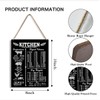 Practical Kitchen Measurement Conversions Chart Wooden Hanging Sign - Kitchen