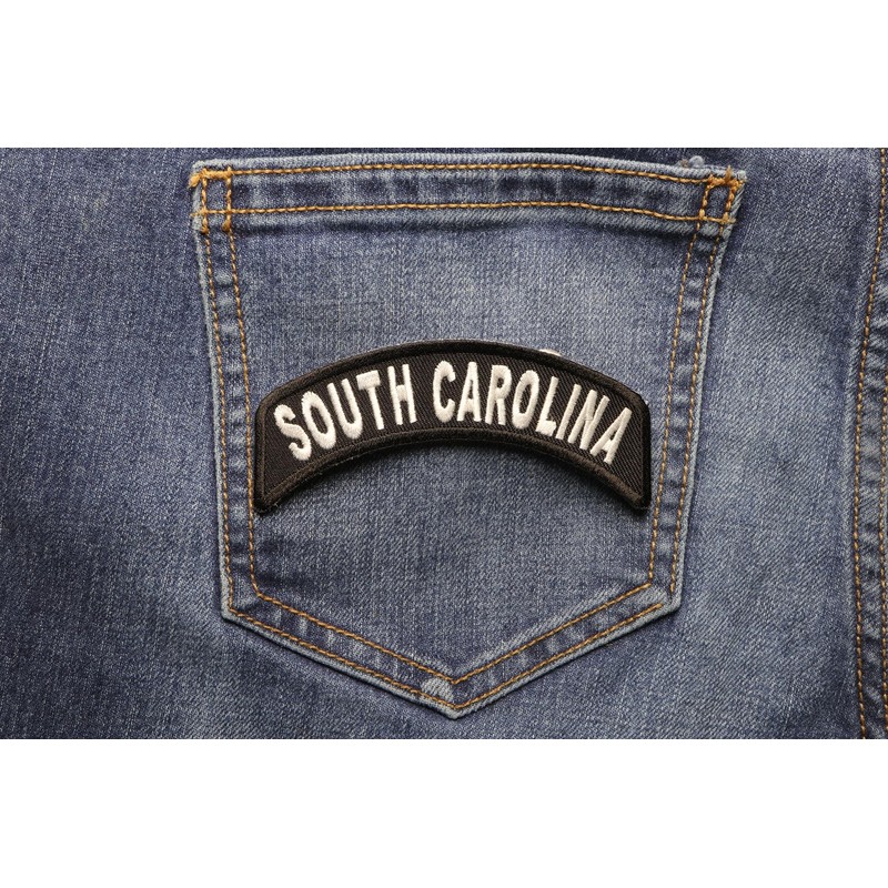 South Carolina Patch - 4x1.75 inch. Embroidered Iron on Patch