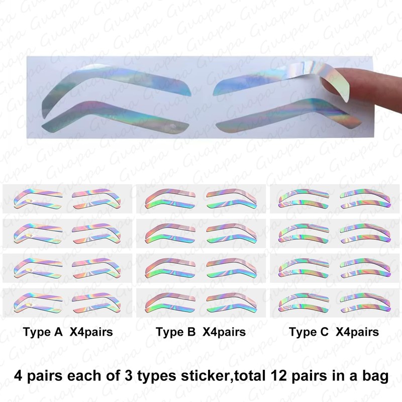 Disposable Eyebrow Design Stencil Eyebrow Tint Airbrush Auxiliary Sticker for