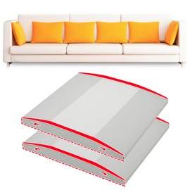 HAVARGO Couch Cushion Support High Density Foam 24X24X2.4 Inches Sofa Couch Supports for Sagging Cushions Light Grey 2Pc with Anti Slip Mesh Fabric