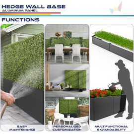 Windscreen4less 72Wx9Hx6D inches Accessory for Artificial Boxwood Hedge Walls