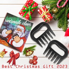 Stocking Stuffers for Men, SANTAMADE Meat Claws for Shredding, Solid Heavy Duty Meat Shredder Tool Bear Claws - Funny Smoker Grill Accessories for BBQ Gifts for Men - One Pair