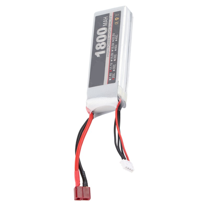 LiPo Battery Pack 11.1V 3S 1800mAh 25C Rechargeable LiPo Battery