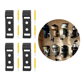 4 Pieces Fishing Reel Display Holder, Fishing Reel Wall Mount Rack, Display Stand Fishing Reel, Fish Gear Equipment Organization Storage Rack