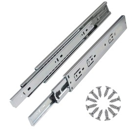 Gobrico 5 Pair of 18 Inch Side Mount Drawer Slides Soft/Self Close Full Extension Ball Bearing Drawer Runners Glides 3Folds