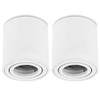 Sweet Led Set of 2 GU10 Round Square Surface-Mounted Spotlights