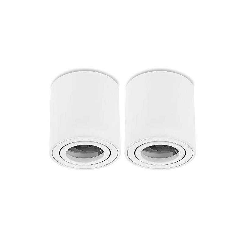 Sweet Led Set of 2 GU10 Round Square Surface-Mounted Spotlights