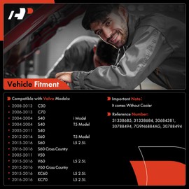 A-Premium Engine Oil Filter Housing Adapter Assembly [with Sensor] - Compatible with Volvo Vehicles - XC60 2015-2016, S60, S60 Cross Country, XC70, C70, V60, V60 Cross Country, C30, S40, V50