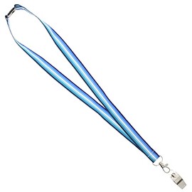 Zac's Alter Ego Shiny Metal Whistle on Gay Men's Stripe Lanyard