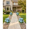 27 inch 2 Pack Artificial Hydrangea Tree,Blue Faux Hydrangea Flowers