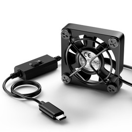 ELUTENG 40mm Mini USBC Fan Double Sided Metal Gril Small USB-C Cooling Fans
