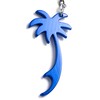 Komonee Palm Tree Blue Keychain Bottle Opener Key Chain Metal