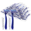 (100 Pack) Kheoxusa 3 Blade Disposable Razors,Three Blade Disposable Razors,Triple