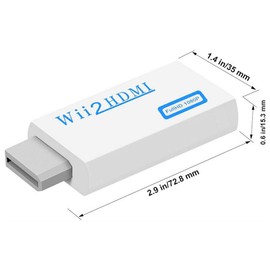 TIZOPO Convertidor Wii a HDMI, pequeño pero potente, soporta 720p o 1080p, compatible con HDCP, no más cables de enredo, solo un cable