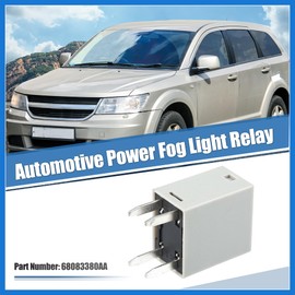 VekAuto 4 Pin Automotive Power Relay 68083380AA 12VDC 35A for Dodge Durango Grand Caravan Journey for Jeep Grand Cherokee Wrangle for Chrysler Micro Fog Light Relay Auto Accessories