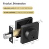 Matte Black Square Single Cylinder Deadbolt Lock, 6 Pack, Home