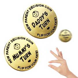 Baby Gift New Parents Decision Coin, Pregnancy Gifts New Born Baby Bifts, New Parents Gifts Couples Gift Ideas for First Time to be Daddy Mummy for Thanksgiving Fathers Day, Double Sided