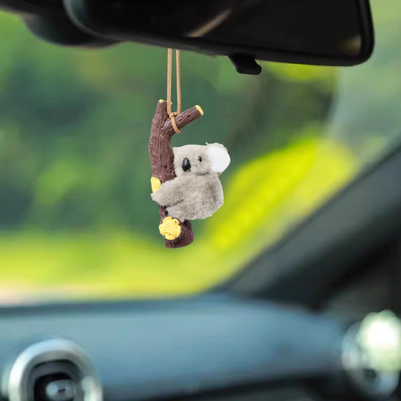 yueton 1 Pack Cute Koala Hugging Tree Car Rear View