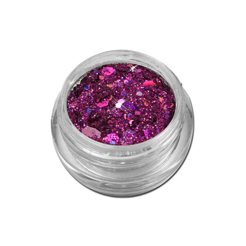 Glamour Mix Glitter Powder Purple Fuchsia Nail Art