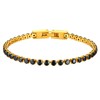 Woman Bracelets Women Gold Cubic Zirconia Crystal 3mm 6.5 Inch