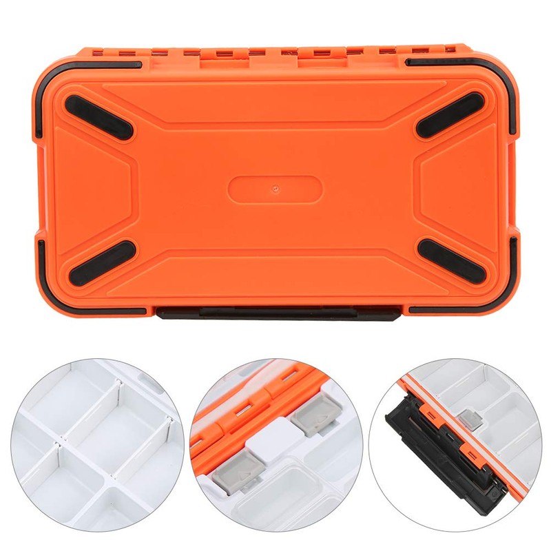 Ausla Einstellbare ABS -Fischerei -Tackle -Box -Organizer mit Doppelseitigen Fächern,