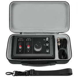 Geekria Audio Interface Carrying Case, Hard Travel Case Compatible with Solid State Logic SSL 2 MKII/SSL 2 Plus MKII (Dark Grey)