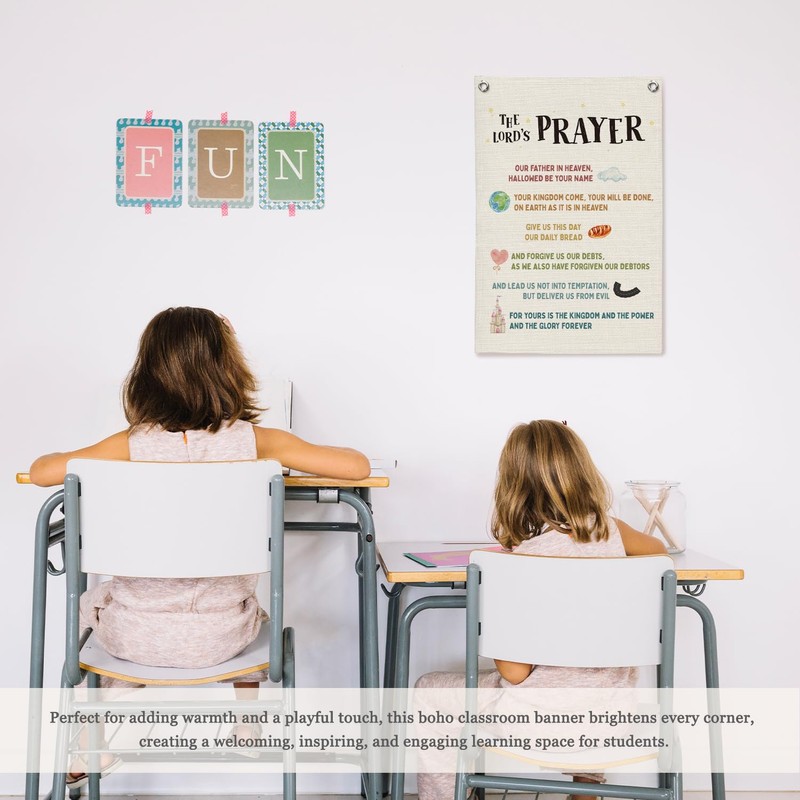 Kids Room Decor,The Lord's Prayer Bible Verses Banner