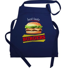 Shirtracer - Apron Gift - Carnival & Fancy Dress - Adult - Burger Costume, 5 Navy Blue