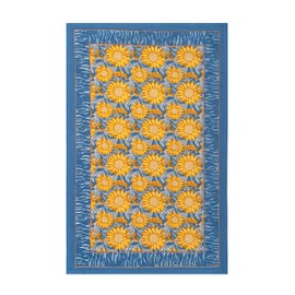 Couleur Nature Dish Towels, Sunflower, Yellow Blue, 20x30 Inches, Set of 3
