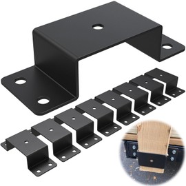 FOROIRON 8 Pcs Trailer Stake Pocket Bracket for 2'' x 4'' Lumber Heavy Duty Utility Trailer Stake Pocket for Trailer, Truck, Box Trailer, Flatbed Trailer