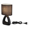 GLOBO Table Lamp Ceramic Black Bedside Lamp Textile Shade Bedroom