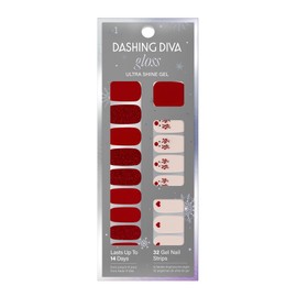 Dashing Diva Gloss Nail Strips - Deer Diary, | UV Free, Chip Resistant, Long Lasting Gel Nail Stickers | Contains 32 Nail Wraps, 1 Prep Pad, 1 Nail File