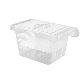 Bojueshaw Aquarium Fish Breeding Box,Acrylic Fish Hatching Incubator Box,Transparent Double-Layer Isolation Tank for Shrimp & Betta(12.6 * 7 * 7cm)