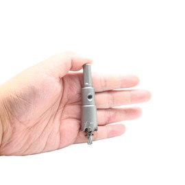 Jersvimc 3/4" (19mm) TCT Carbide Hole Saw, Metal Hole Cutter Drill Bit, Stainless Steel, Silver, Hole Saw, Plastic, Wood, Metal, Tungsten Carbide