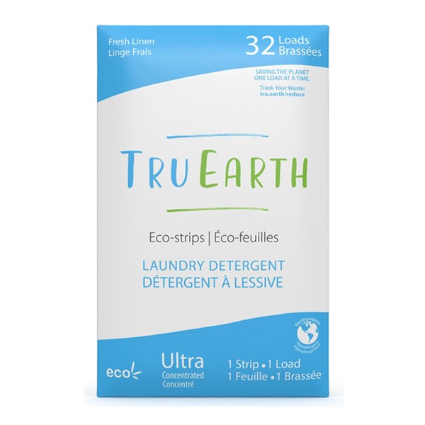 Tru Earth Eco-strips Laundry Detergent Fresh Linen 32 Loads