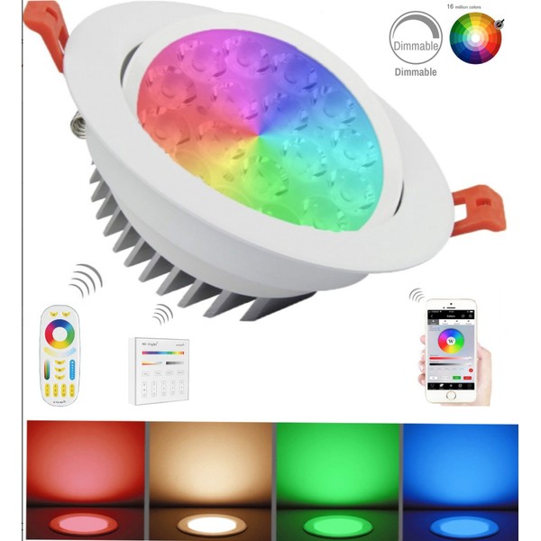 Mi Light Color Changing Ceiling Light LED RGB+Dual White Recessed