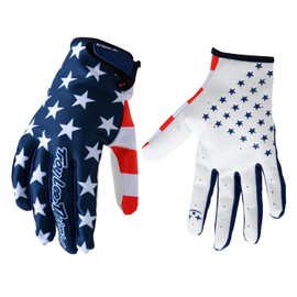 Guantes de ciclismo con bandera americana para motocicleta, bicicleta, dedos completos, para deportes al aire libre para hombres, mujeres y montaismo 