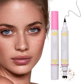 Fake Freckles | Face Dot Pen - Waterproof 2 In 1 Fake Freckles Stamps Eye Liner Long Lasting for Skin Beauty Women Girl Natural Look Gathering