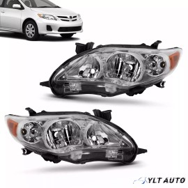 YLT Auto For 2011-2013 Toyota Corolla Headlights Headlamps Replacement Left & Right Side
